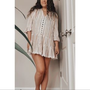 BLUE ISLAND BOHO STRIPED TUNIC DRESS